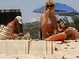 Nude beach voyeur films sexy ass women