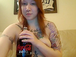 Naked 2l coke chug...