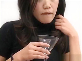 Japanese girls are making saliva cocktail...