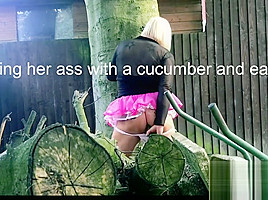 Angel boy cunt with cucumber and...
