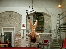 Suspended upside down and bullwhipped...
