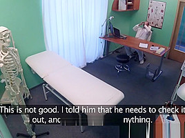 Euro patient orgasms pussy juice over...