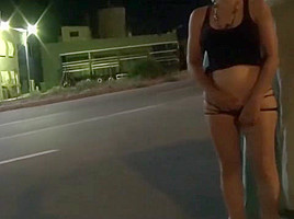 Nude fingering exhibition squirt by highway...