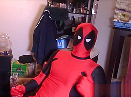 Drowning in Web - a Gay  DeadPool Spider-Man Cosplay Parody