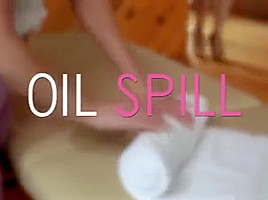 Blair Williams and Abby Cross in oil spill