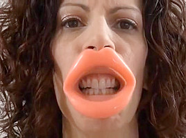 Kinky fake lips blowjob...