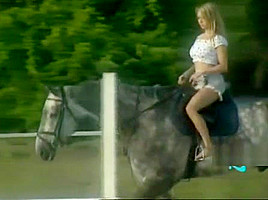 Beauty Nude Horse Riding...