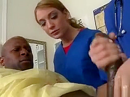 Wild Doctors Jerk And Suck Off Patient With A Big Black Cock...