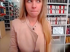 Young Blonde Show Library On Webcam...