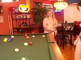Young pussy pool table...