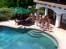 Orgy by the pool...