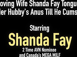 Shanda fay tongues her hubbys anus...