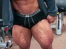 Musclegod muscle show off worship cock...