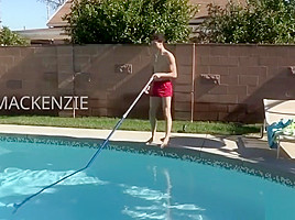 Young pool boy serves daddys dick...
