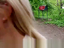 Blonde eurobabe nailed in the park...