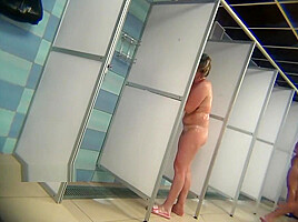 Real public showers with hidden cam...