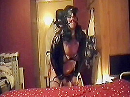 British Girlfriend Pegs While Blindfolded And Gagged...