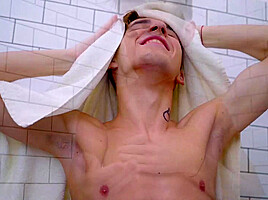 Tall and slim vitaly wanks shower...
