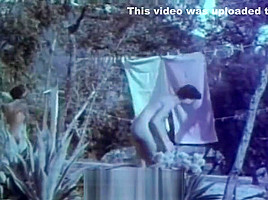 Outdoor Nudists Enjoying Naked 1950s Vintage...