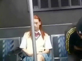 Redhead Fucked On A Bus...