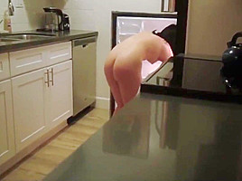 Young teen in kitchen pov...