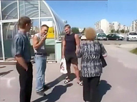Russian Old Women Gets Fucked By Three Guys...