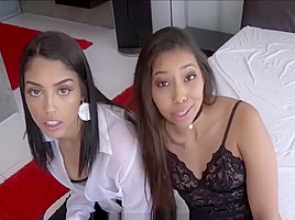 Two spoiled teen latina stepdaughters fuck...