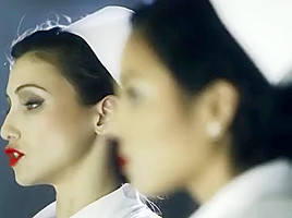 Nurses Skin Diamond and Celeste Star tease Adriana Luna