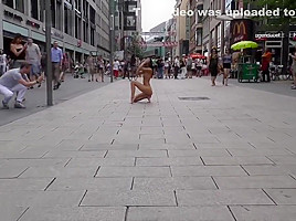 Sweet kira naked on public streets...
