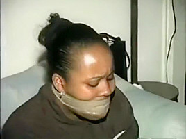 Ebony black women wrap gagged...