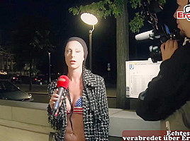 German Real Street Casting Girl Ask Guys For Public...