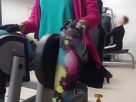 Risky Pussy N Flashing At Public Gym Special Sexy Leggings Part 2...